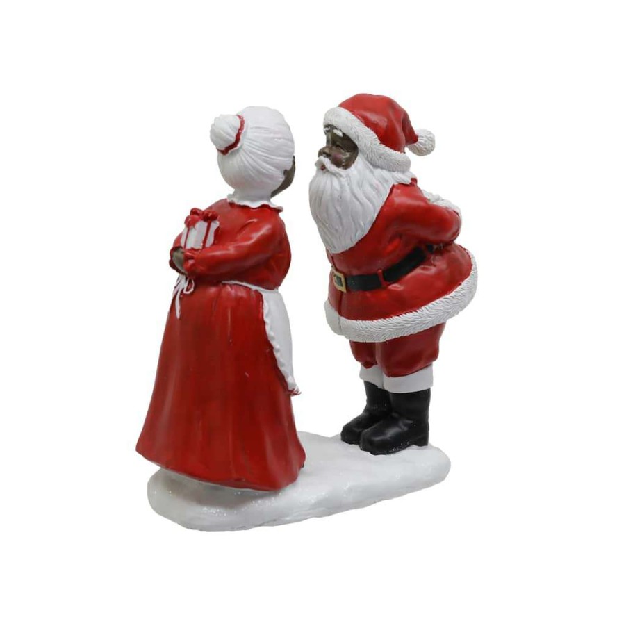 Mistletoe * | Outlet 7 Santa Couple Tabletop Decor By Ashland