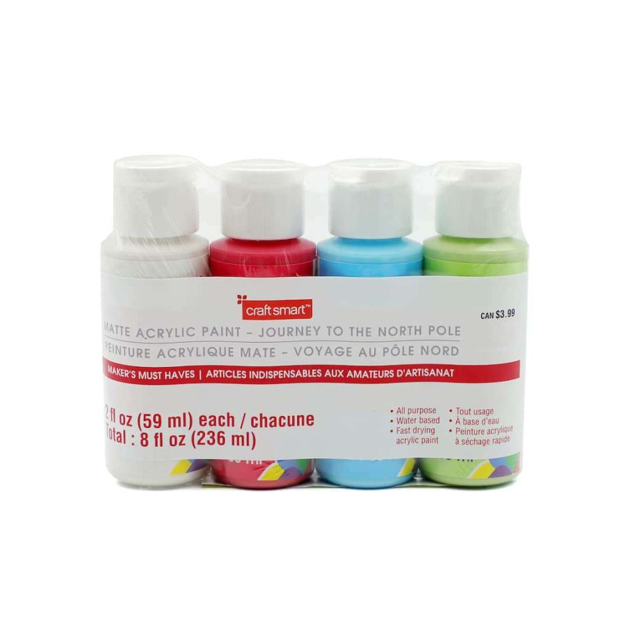 Craft Paint * | Best Deal Journey To The North Pole Matte Acrylic Paint Set By Craft Smart