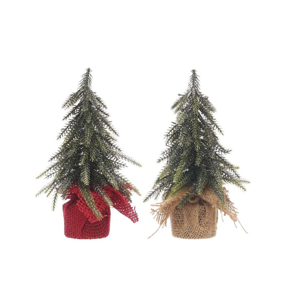 Christmas Cottage * | Deals Assorted 8 Tabletop Tree With Burlap Base By Ashland