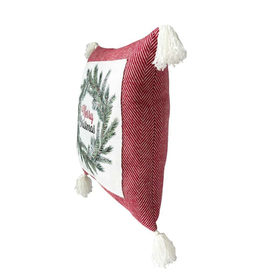 Christmas Cottage * | Flash Sale Merry Christmas Throw Pillow By Ashland