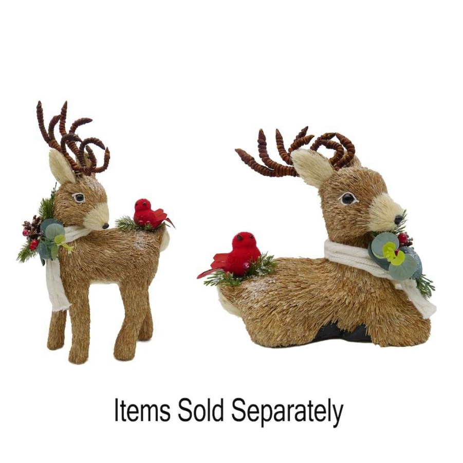 Christmas Cottage * | Cheapest Assorted Sisal Deer By Ashland