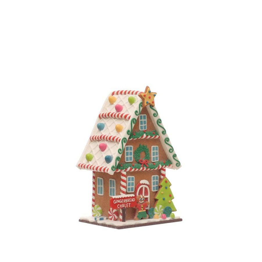 North Pole Journey * | Coupon Assorted Christmas Clay Gingerbread House Tabletop Decor By Ashland