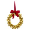 Mistletoe * | Budget 13" Gold Bell Wreath Wall Decor By Ashland